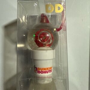 Dunkin snowglobe ornament